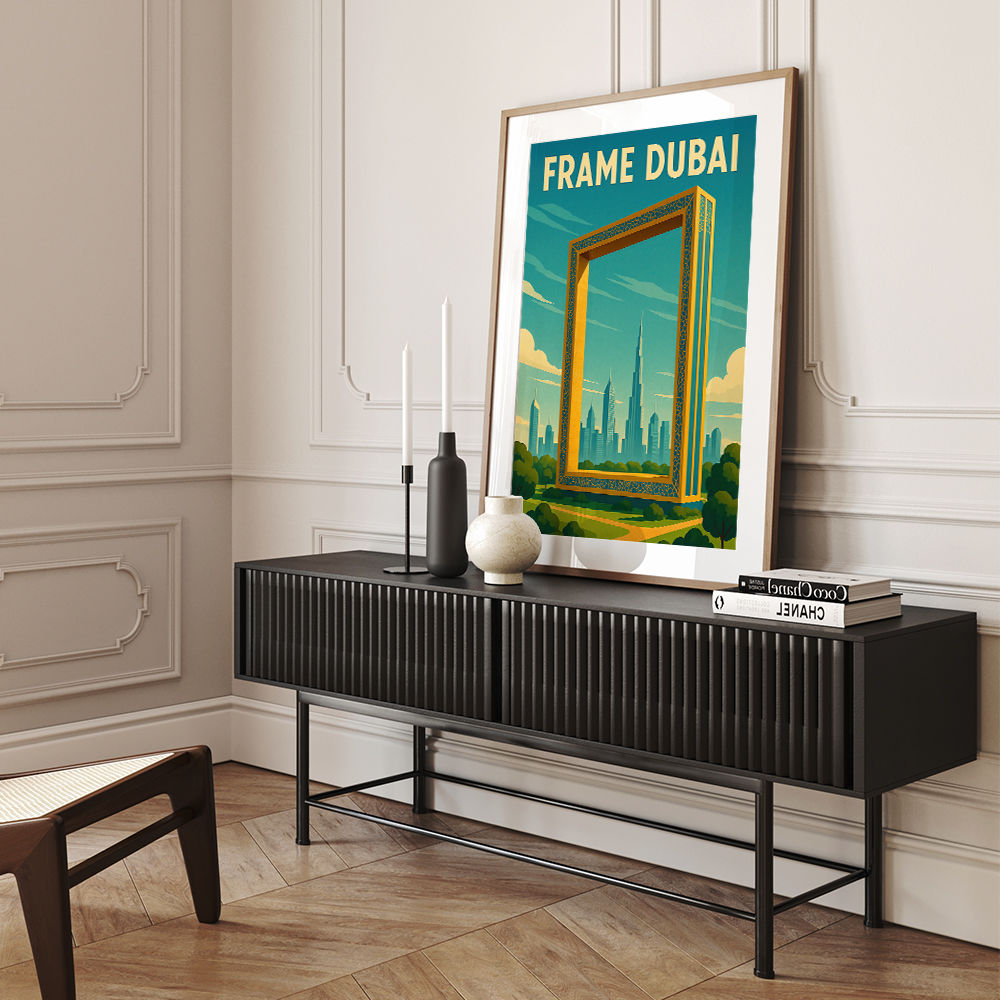 Frame Dubai Travel Poster Wall Art
