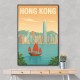 Hong Kong Travel Poster Wall Art