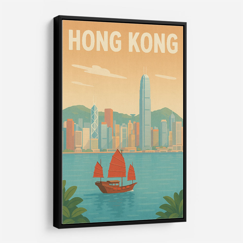 Hong Kong Travel Poster Wall Art