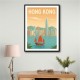 Hong Kong Travel Poster Wall Art