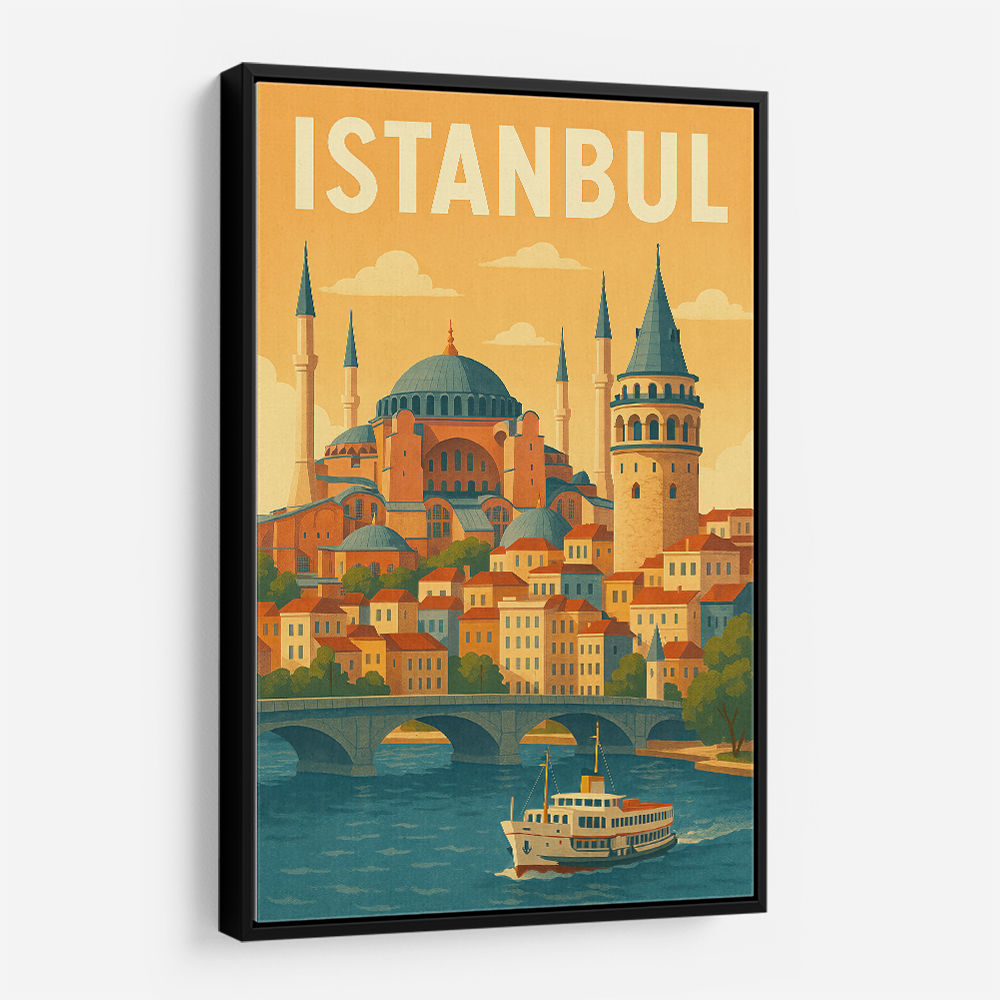 Istanbul Travel Poster 1 Wall Art