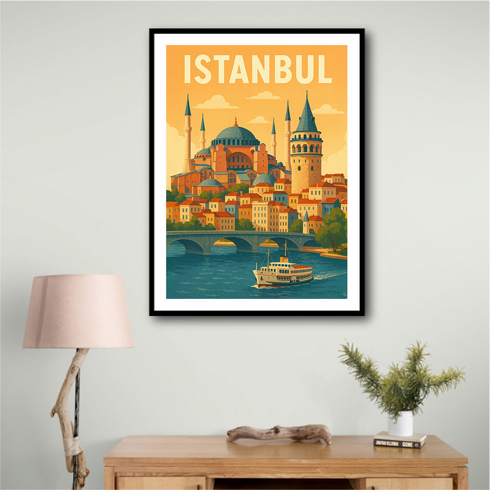 Istanbul Travel Poster 1 Wall Art