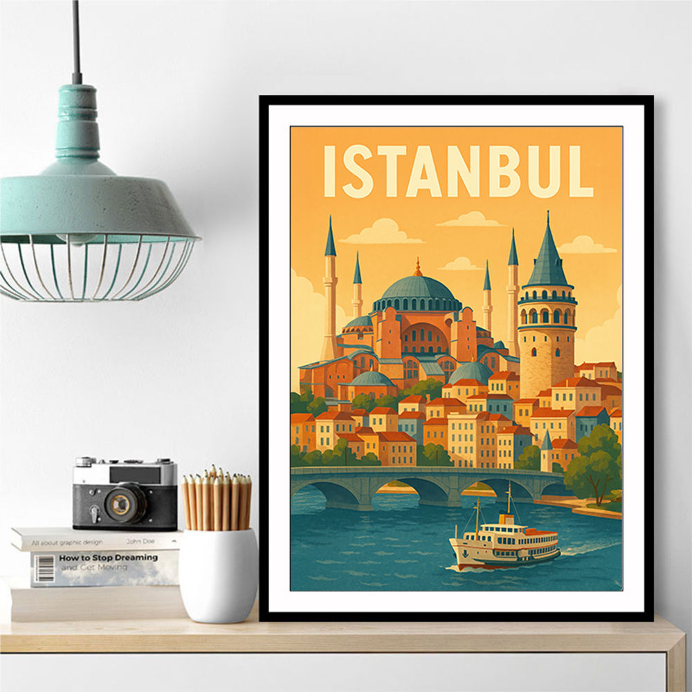 Istanbul Travel Poster 1 Wall Art