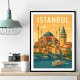 Istanbul Travel Poster 1 Wall Art