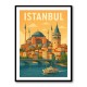 Istanbul Travel Poster 1 Wall Art