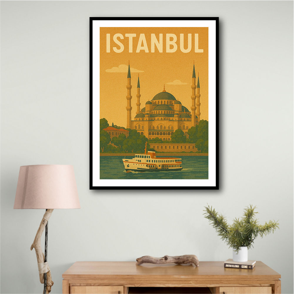 Istanbul Travel Poster Wall Art