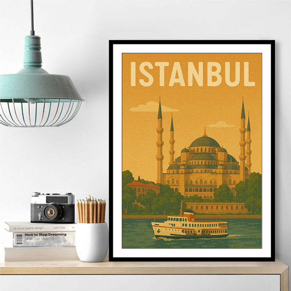 Istanbul Travel Poster Wall Art