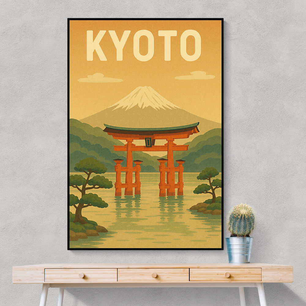 Kyoto Japan Travel Poster Wall Art