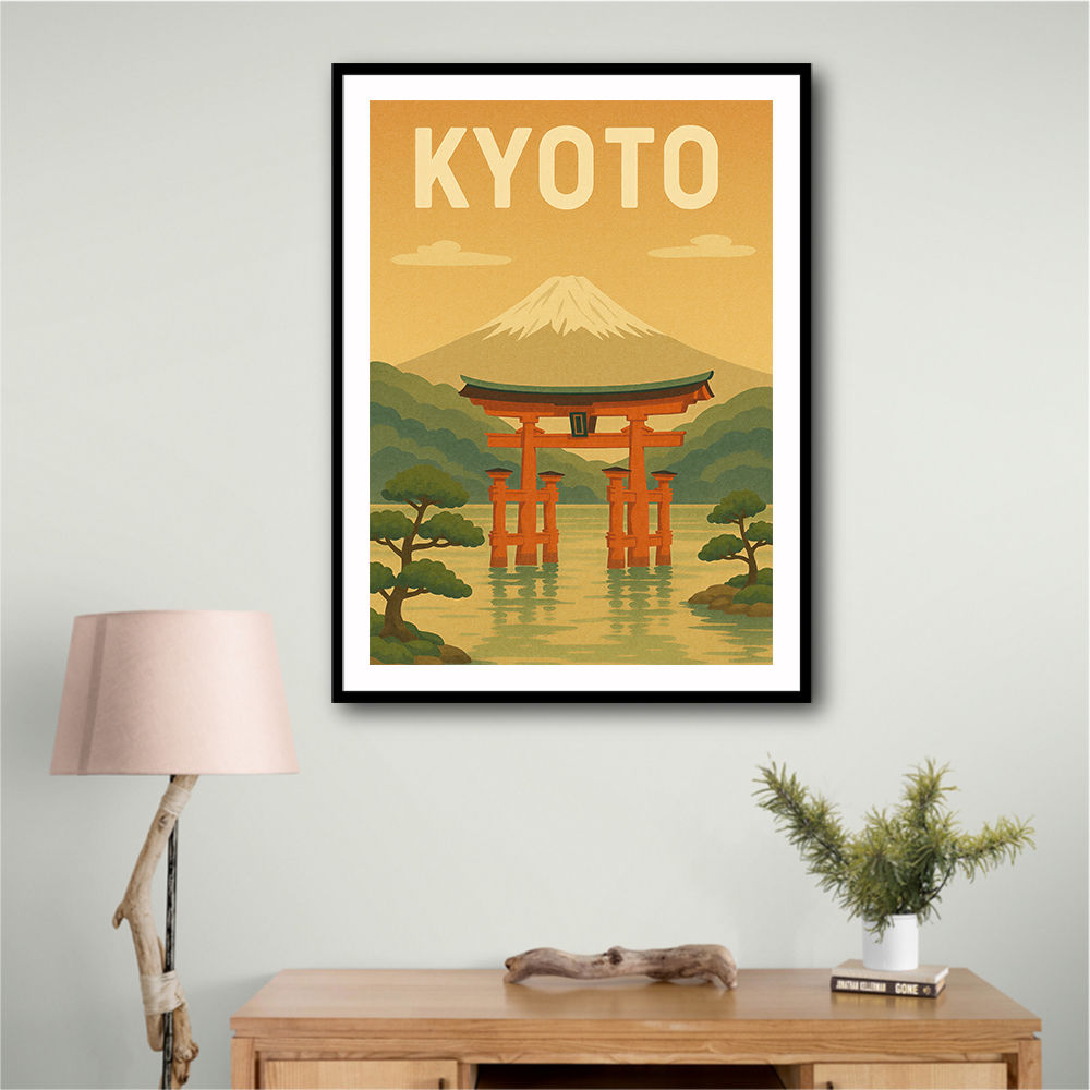 Kyoto Japan Travel Poster Wall Art