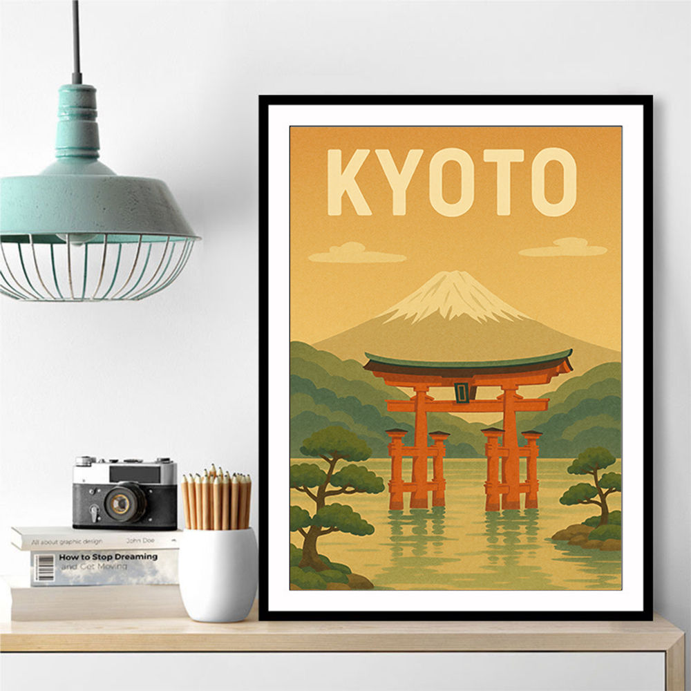 Kyoto Japan Travel Poster Wall Art