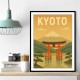 Kyoto Japan Travel Poster Wall Art
