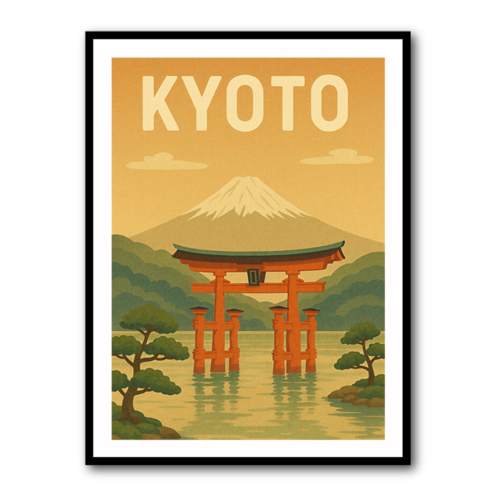 Kyoto Japan Travel Poster Wall Art