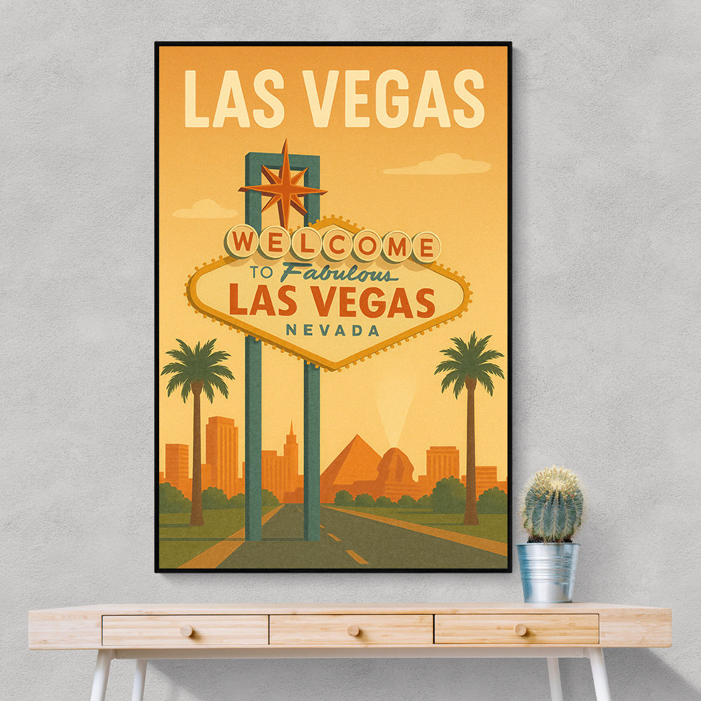 Las Vegas Travel Poster Wall Art