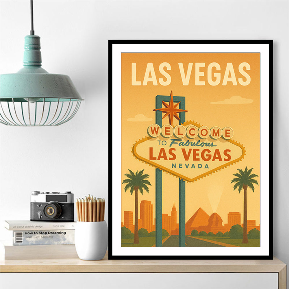 Las Vegas Travel Poster Wall Art