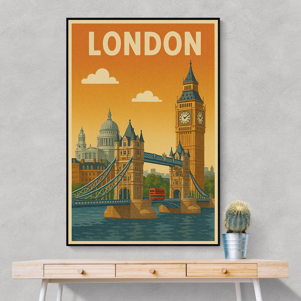 London Travel Poster Wall Art