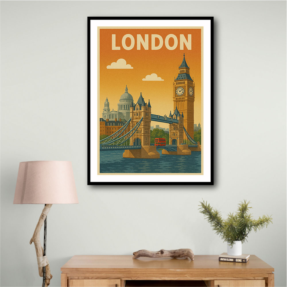 London Travel Poster Wall Art