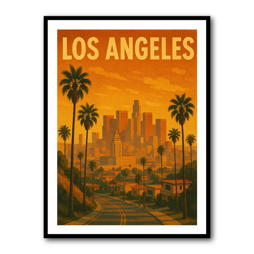 Los Angeles Travel Poster 1 Wall Art