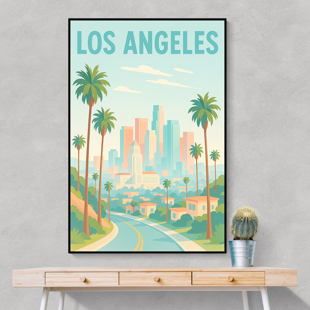 Los Angeles Travel Poster Wall Art