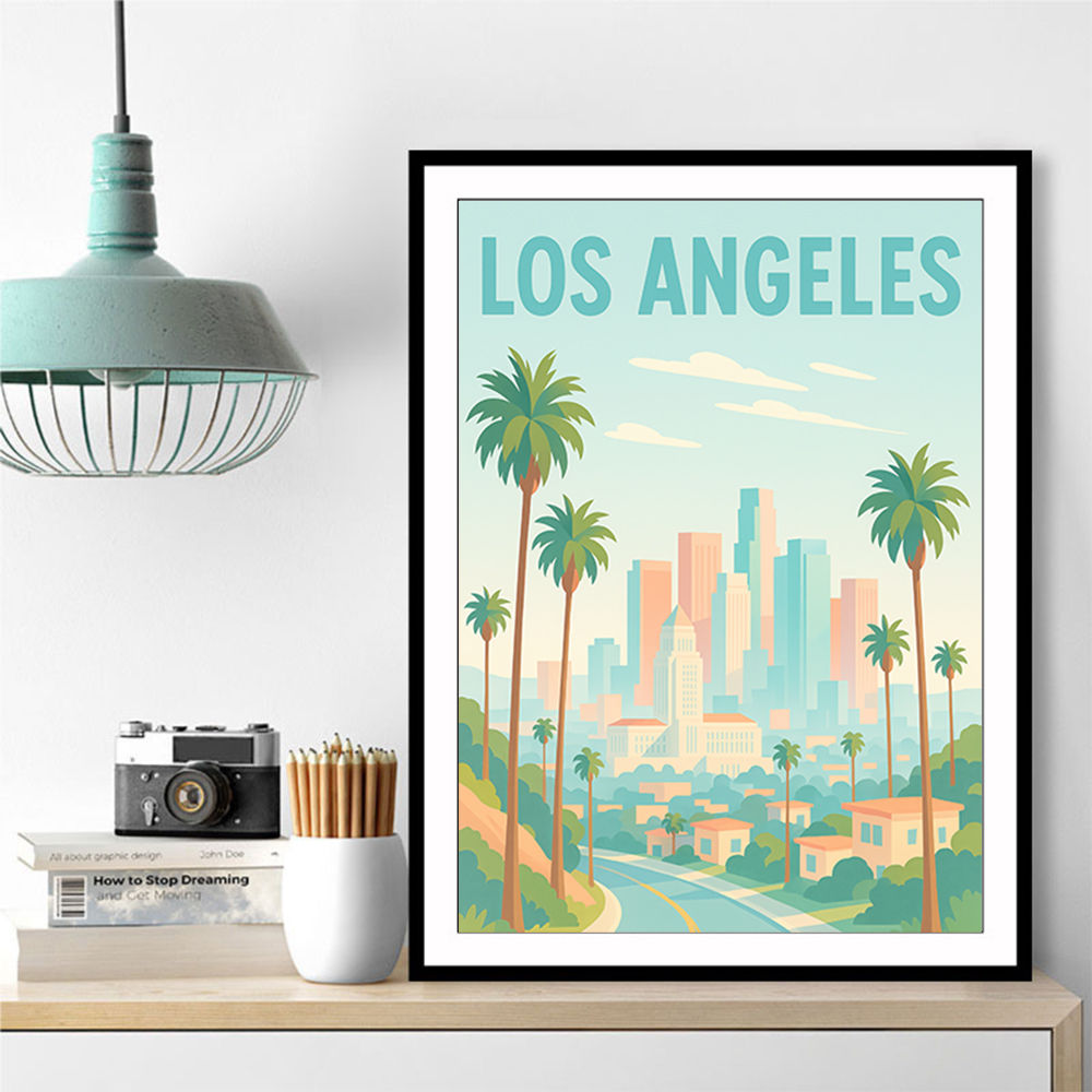 Los Angeles Travel Poster Wall Art