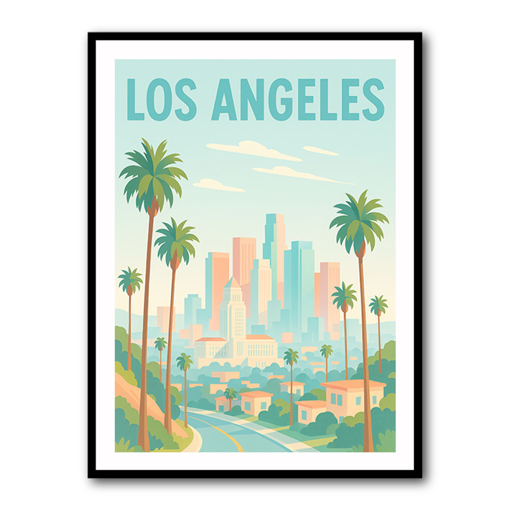 Los Angeles Travel Poster Wall Art