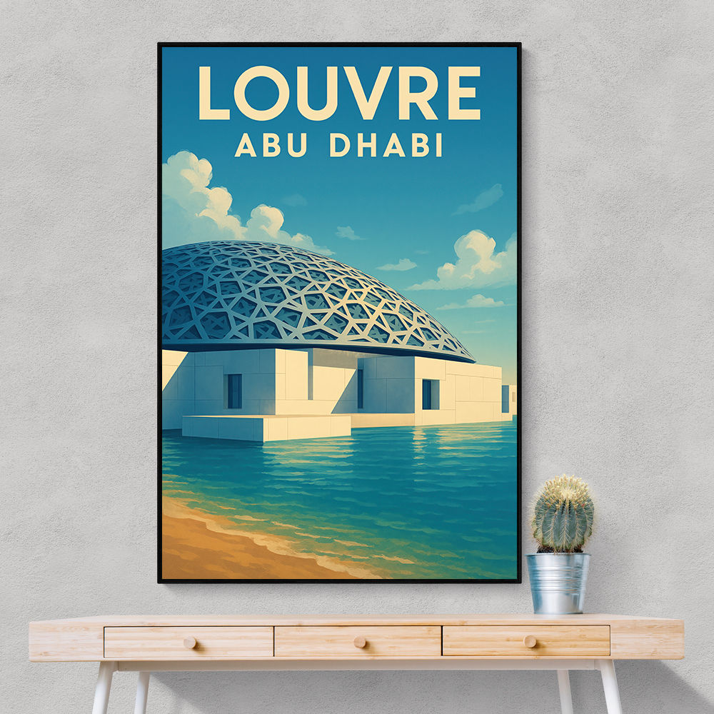 Louvre Abu Dhabi Travel Poster Wall Art