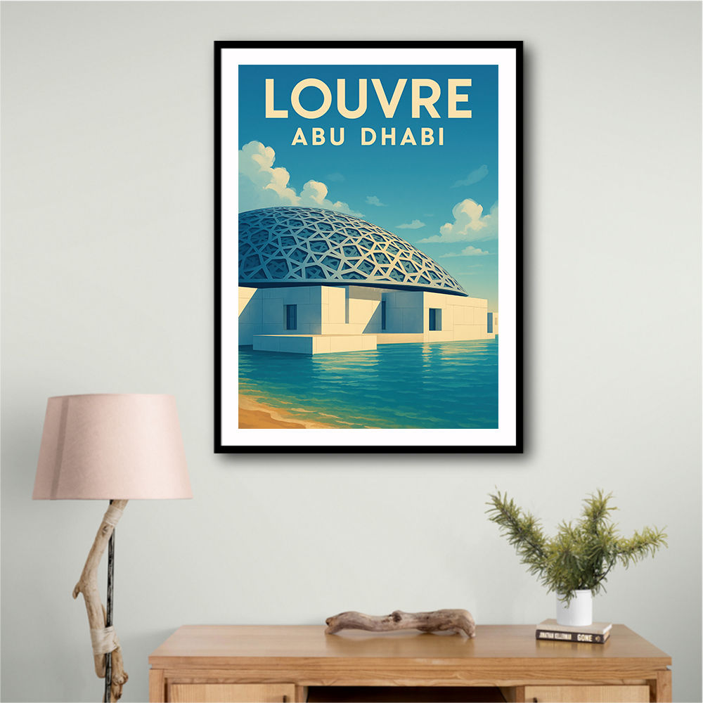 Louvre Abu Dhabi Travel Poster Wall Art