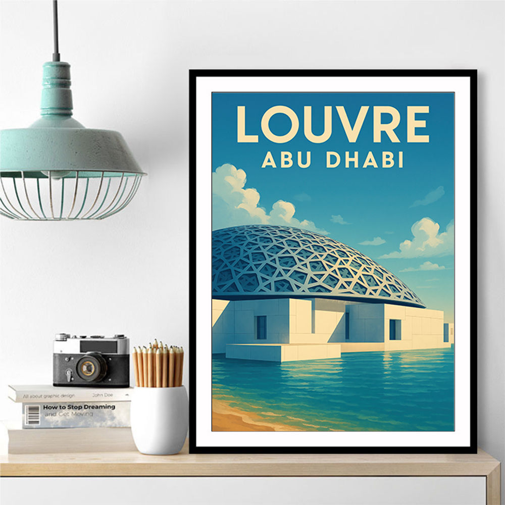 Louvre Abu Dhabi Travel Poster Wall Art