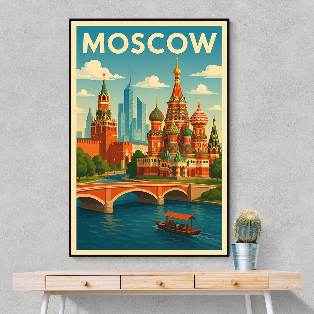 Moscow Travel Poster Wall Art