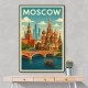 Moscow Travel Poster Wall Art