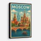 Moscow Travel Poster Wall Art