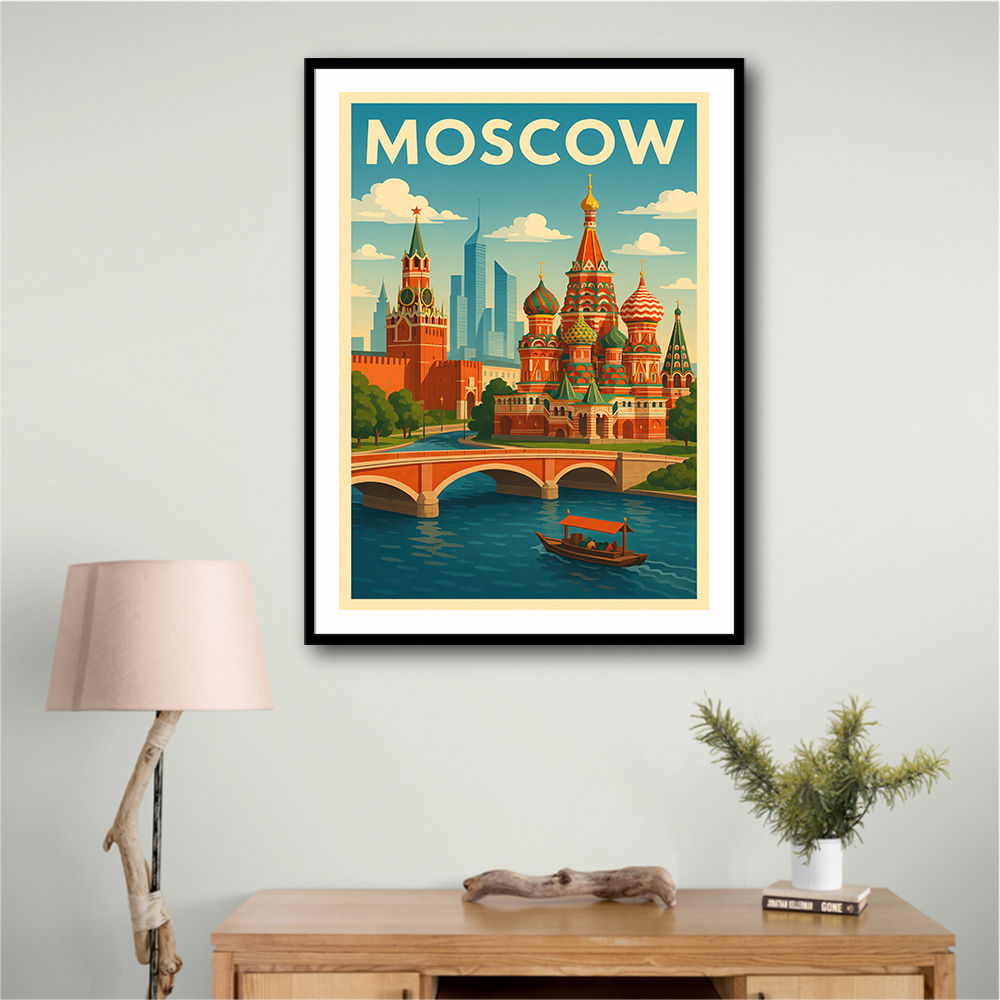 Moscow Travel Poster Wall Art