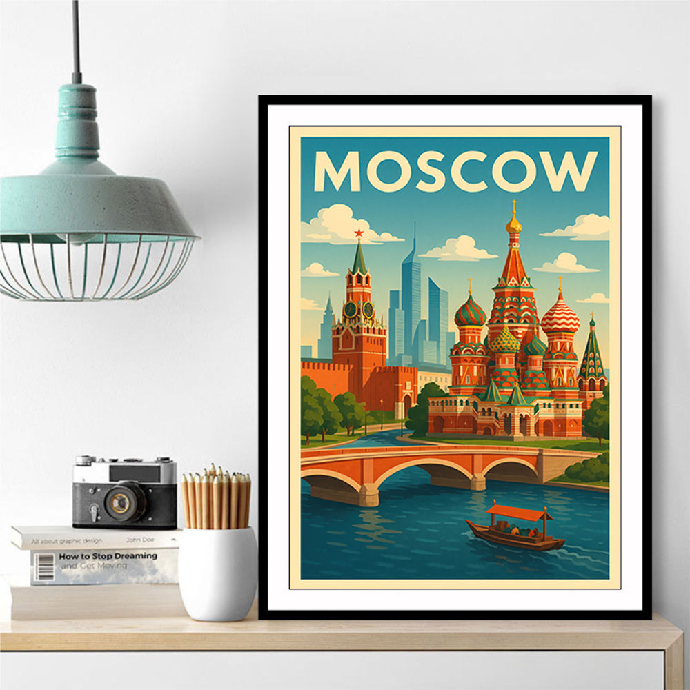 Moscow Travel Poster Wall Art