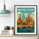 Moscow Travel Poster Wall Art