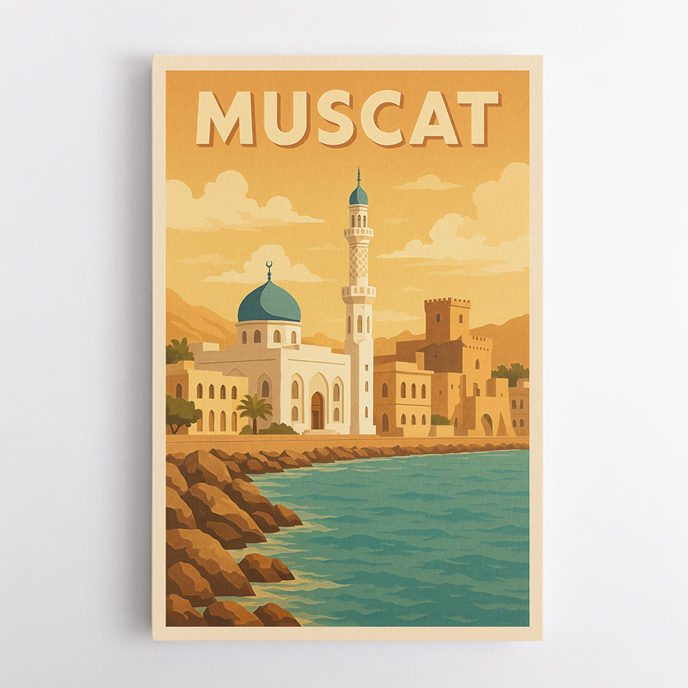 Muscat Travel Poster Wall Art