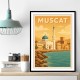 Muscat Travel Poster Wall Art