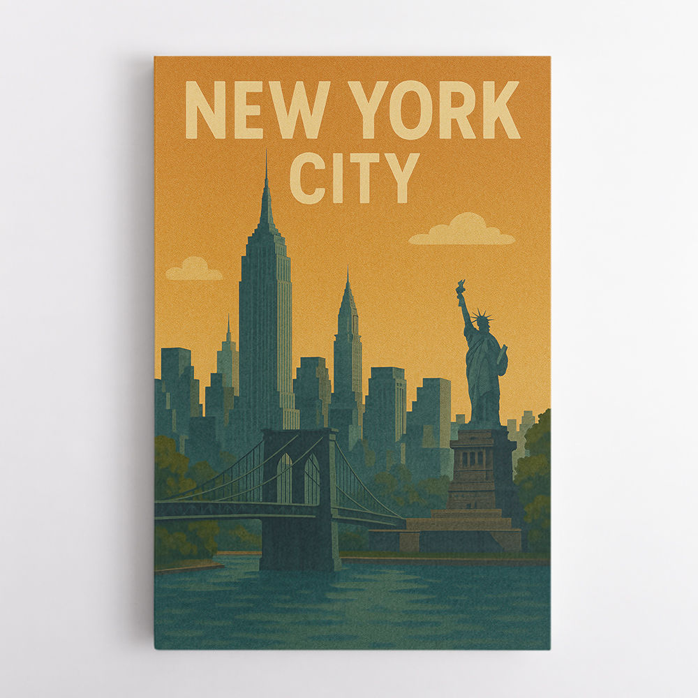 New York City Travel Poster Wall Art