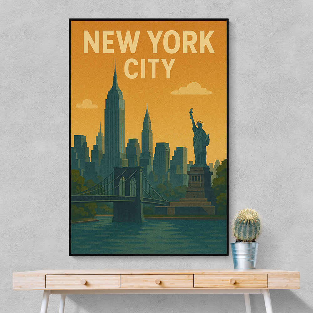 New York City Travel Poster Wall Art