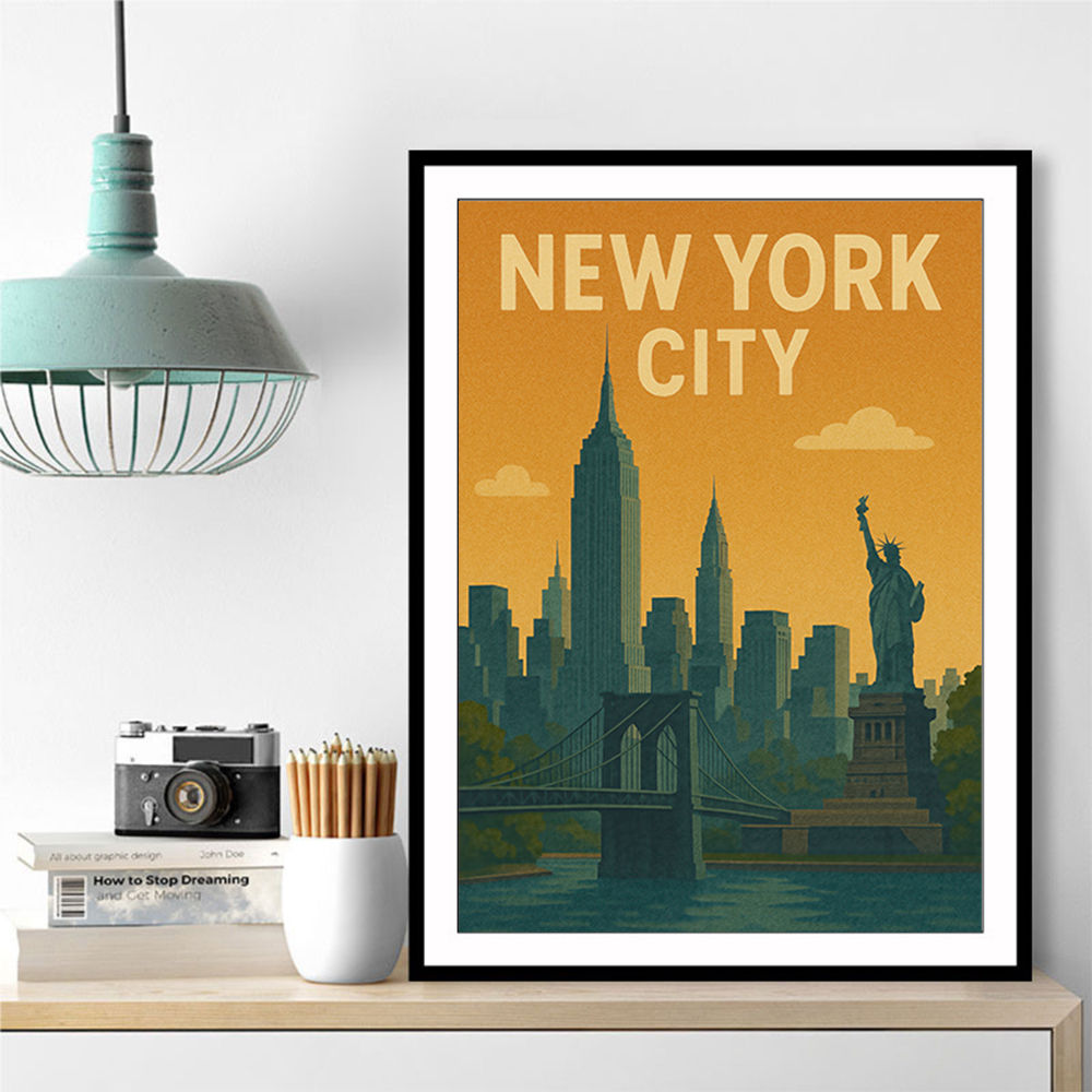 New York City Travel Poster Wall Art