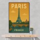 Paris Travel Poster 1 Wall Art
