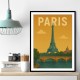Paris Travel Poster 1 Wall Art