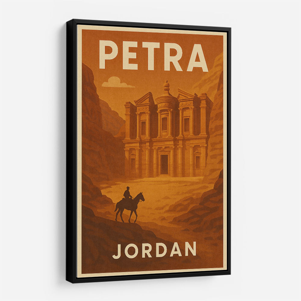 Petra Jordon Travel Poster Wall Art