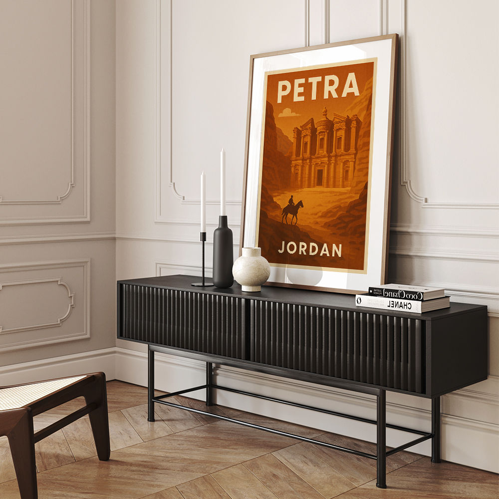 Petra Jordon Travel Poster Wall Art