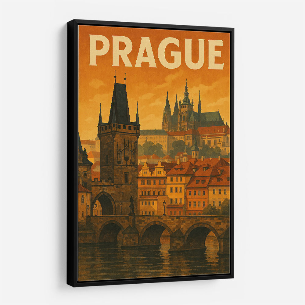 Prague Travel Poster Wall Art