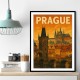 Prague Travel Poster Wall Art