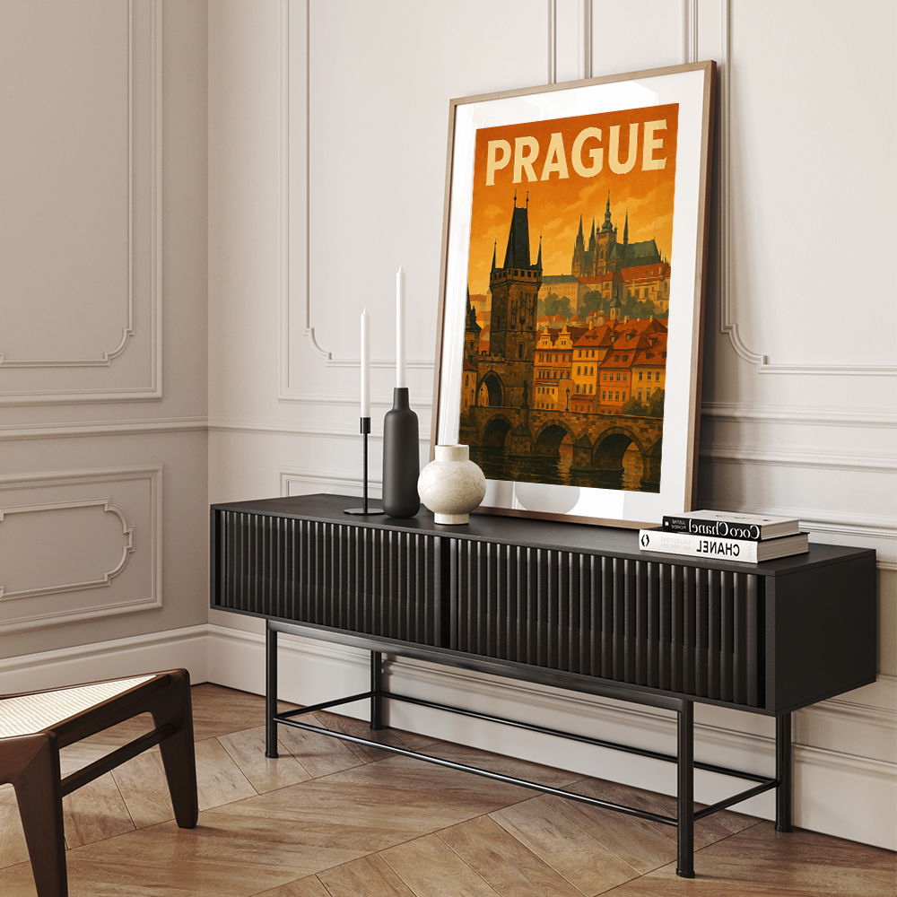 Prague Travel Poster Wall Art