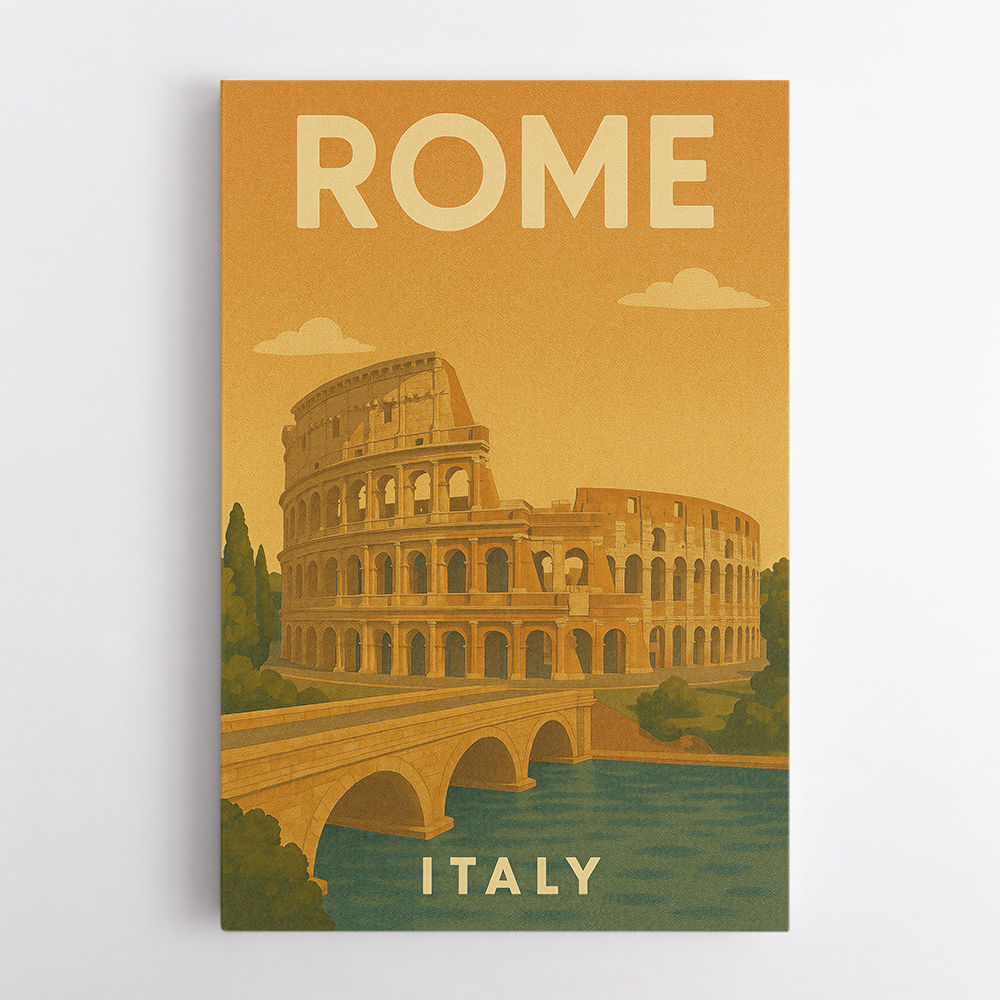 Rome Italy Travel Poster Wall Art