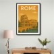 Rome Italy Travel Poster Wall Art