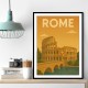 Rome Italy Travel Poster Wall Art