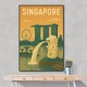 Singapore Travel Poster Wall Art
