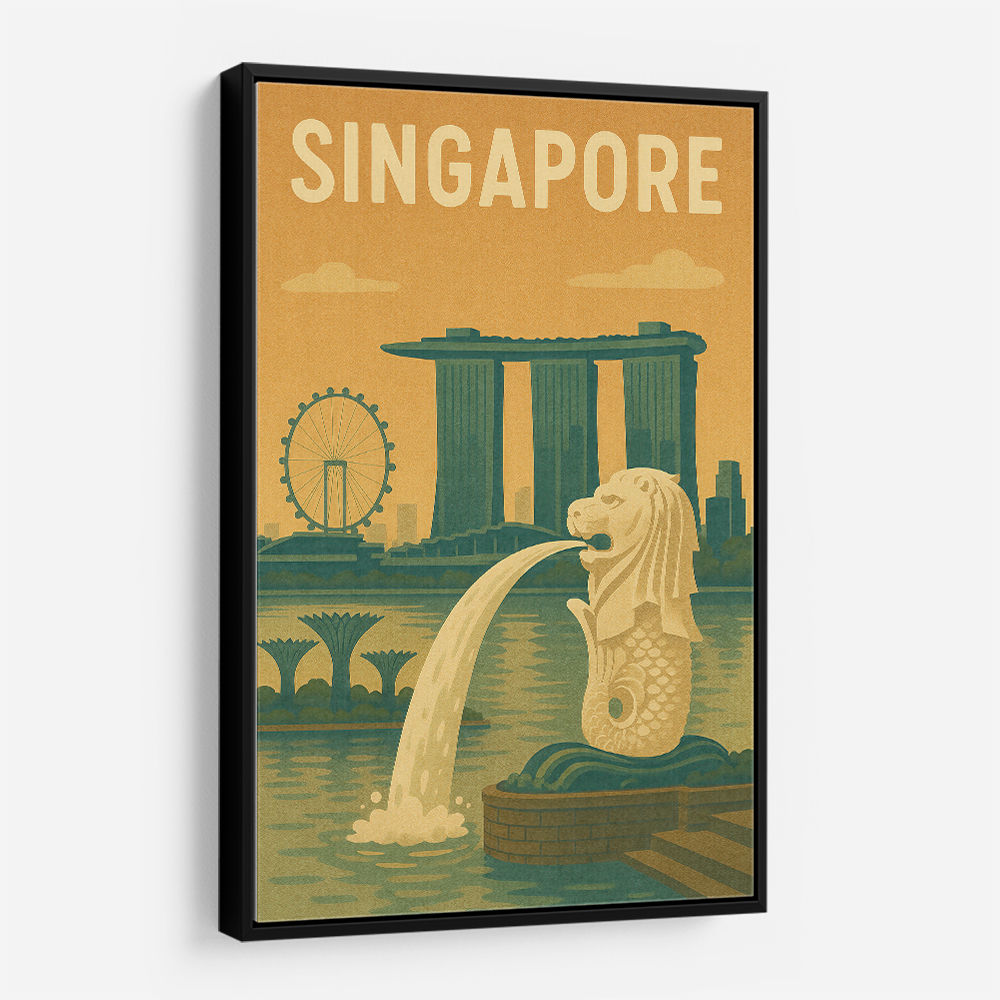 Singapore Travel Poster Wall Art